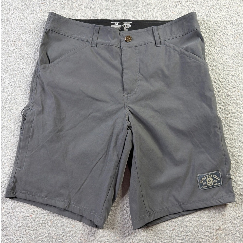 Zero Foxtrot Field Cargo Shorts Gray Mens 34 Stretch Nylon Utility Tactical NWOT